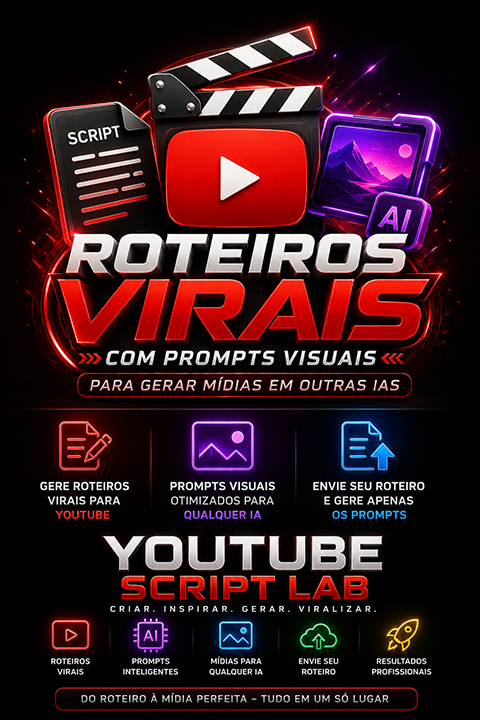 YouTube Script LAB - Crie roteiros ja com prompts adequados de geração de imagens