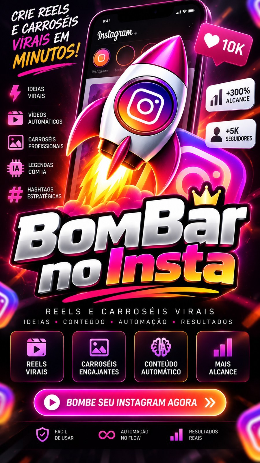 Bombing on Insta - Create Reels and Carousels